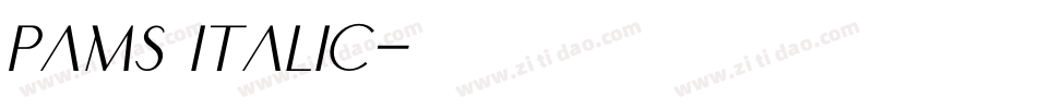 Pams Italic字体转换